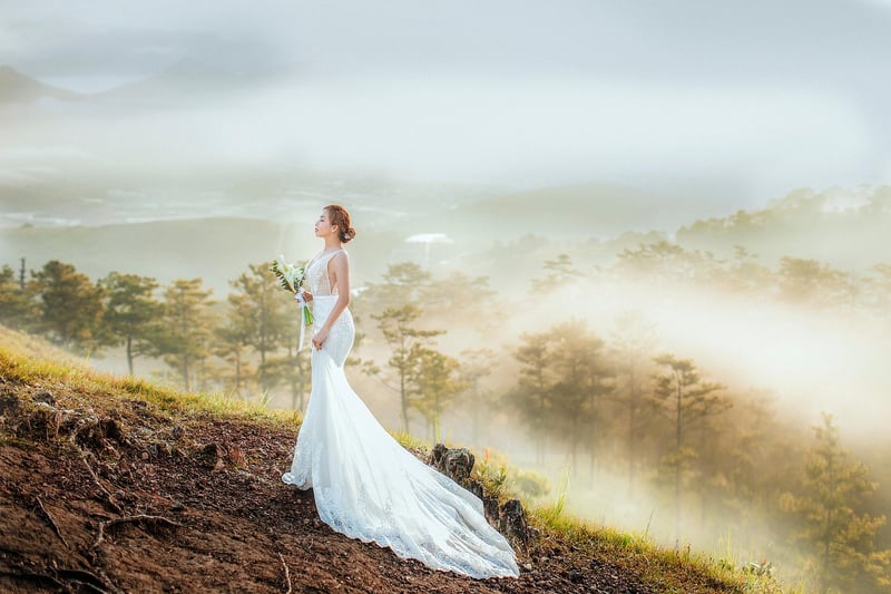 Bride in a whimsical setting