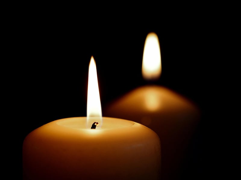 Candlelit wedding reception