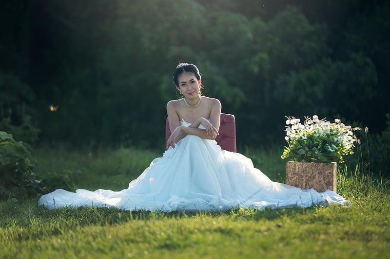 Whimsical floral arch backdrop